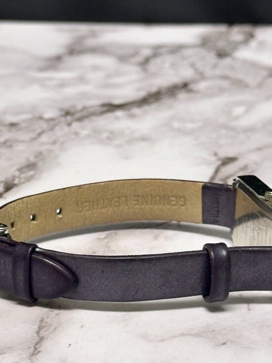 Cynthia Rowley Watch Women Sterling Silver Case Purple Leather Band New Battery main image 14